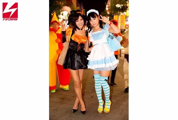 【NNPJ-148】【ハロウィン素人中出しナンパ 街角でひときわ目立つ可愛い女子をパーティールームに連れ込んでノリと勢いで中出しSEX！】 サンプル画像 3