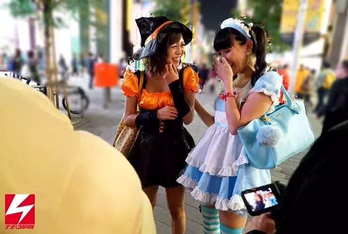 【NNPJ-148】【ハロウィン素人中出しナンパ 街角でひときわ目立つ可愛い女子をパーティールームに連れ込んでノリと勢いで中出しSEX！】 サンプル画像 6
